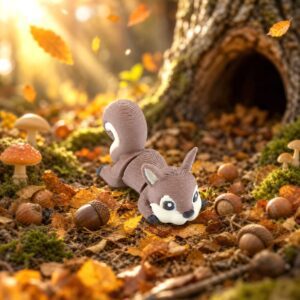 بندانگشتی سنجاب قهوه‌ای جیبی تویز